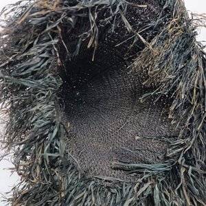 Pantalla de Lámpara Artesanal en Fibras Naturales con Flecos - Diámetro 50cm - imagen 6