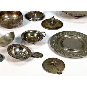 Lote de 12 Piezas Metálicas Vintage: Tetera, Cucharón, Colador de Té y Más - imagen 4