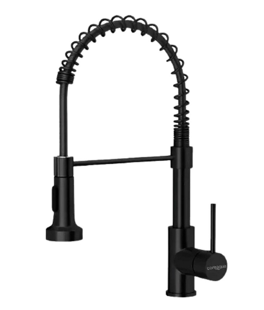 Lote siguiente: Monocomando para cocina de pileta metálica negra, cabeza telescópica, nuevo en caja