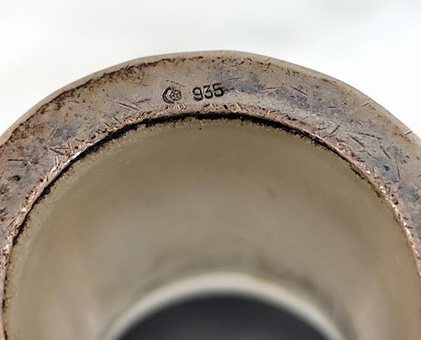 Botellón de cristal tallado al ácido con tapón en plata - imagen 4