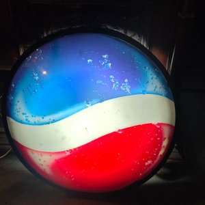 Cartel Luminoso Vintage Pepsi - Acrílico y Chapa, 74cm Diámetro - imagen 2