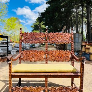 Juego de Living Estilo Colonial en Madera Tallada - imagen 2