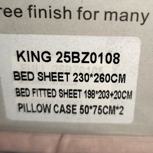Juego de Sábanas King Size Happy Home 4 Piezas Rosado - imagen 4