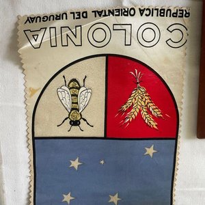 Banderines y Llavero de Madera Colonia del Sacramento 1969 - imagen 3