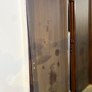 Una puerta interior mdf color marron con detalle 203 x 75 cm - imagen 2