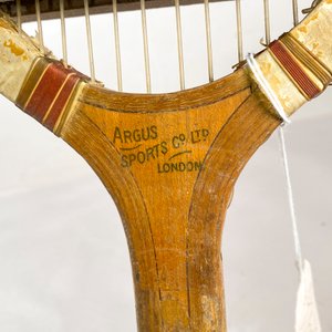 Antigua Raqueta de Tenis Viking Argus Sports Co. Ltd. London en Madera - imagen 5