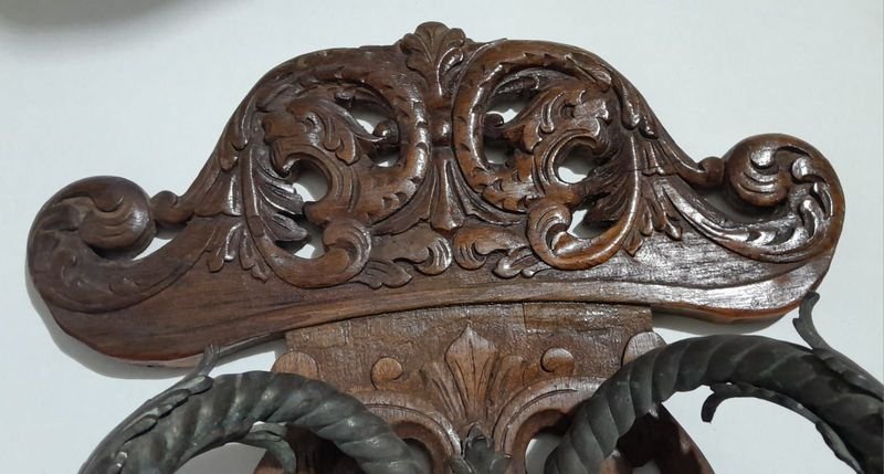 Antigua Iluminacion de pared Fines de 1800 Grifo de Bronce con su patina Original una Raresa - imagen 4