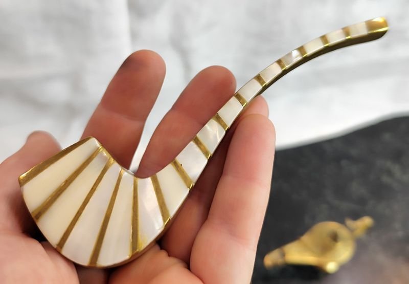 Lamparita de Aladino en bronce con accesorios - imagen 3
