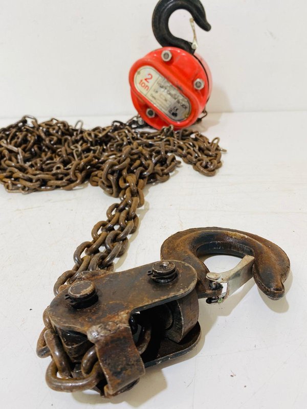 Aparejo de 2 toneladas con cadena, reloj y patos - imagen 1