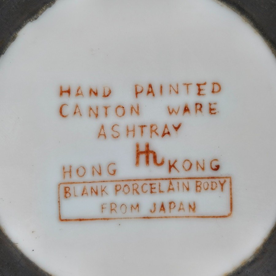 Cenicero en porcelana japonesa pintado a mano 'Canton Ware' - imagen 5