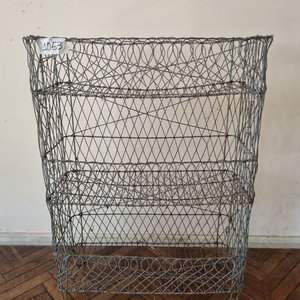 Estantería Organizadora Antigua de Alambre Tejido con 3 Niveles - imagen 2