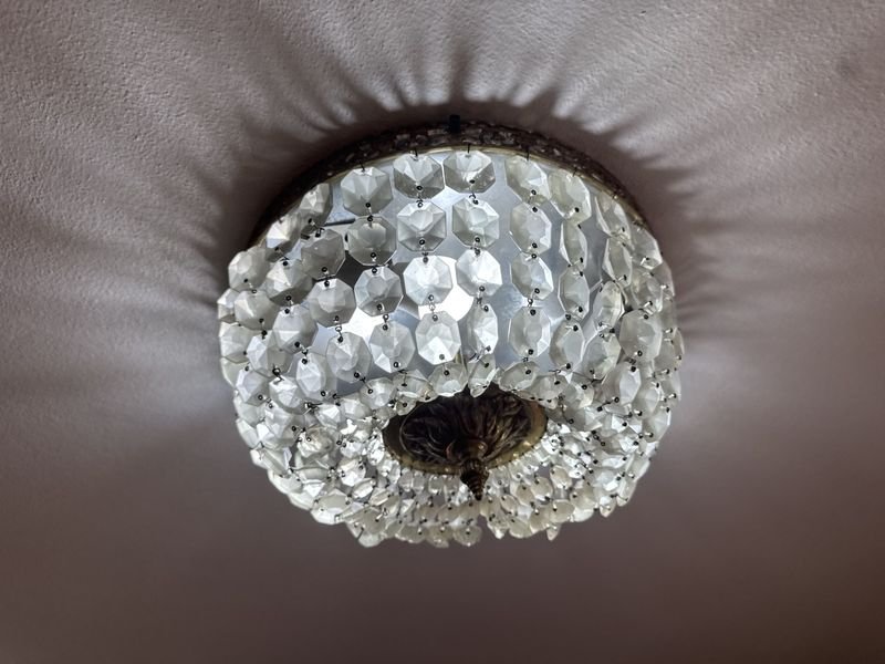 Colgante de techo en bronce y cristal - imagen 3