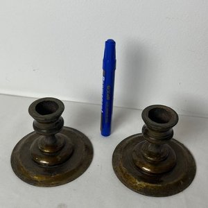 Par de Veladores de Bronce Macizo - imagen 1