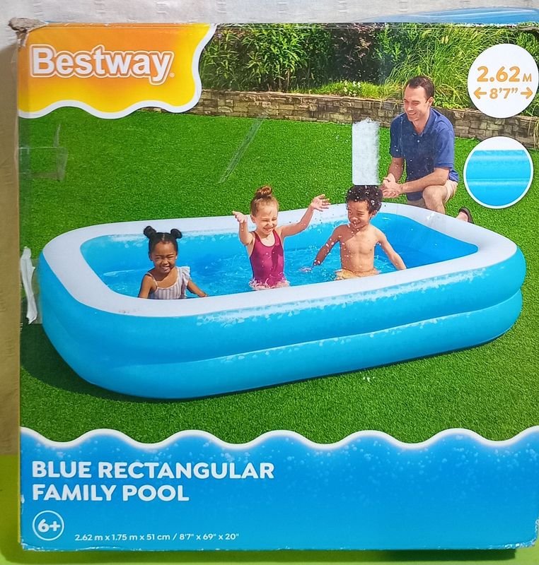 Piscina Inflable Familiar Bestway Rectangular 2.62m