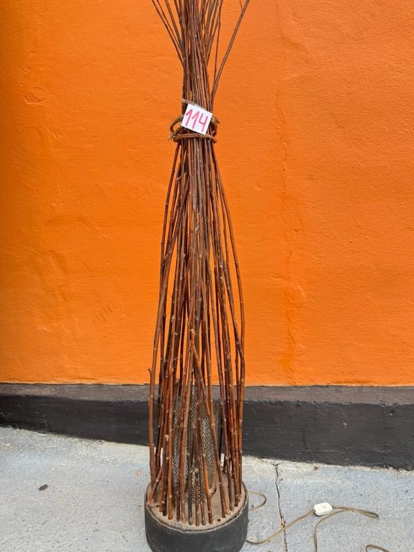VELADORA ARTESANAL C/ RAMAS DE MIMBRE - imagen 3