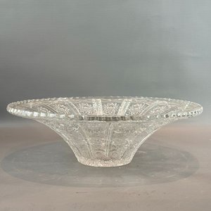 Gran Centro de Mesa en Cristal Tallado con Diseño Estrellado - 30 cm Diámetro - imagen 1