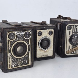 Lote de 5 Cámaras Fotográficas Antiguas para Decoración - imagen 3