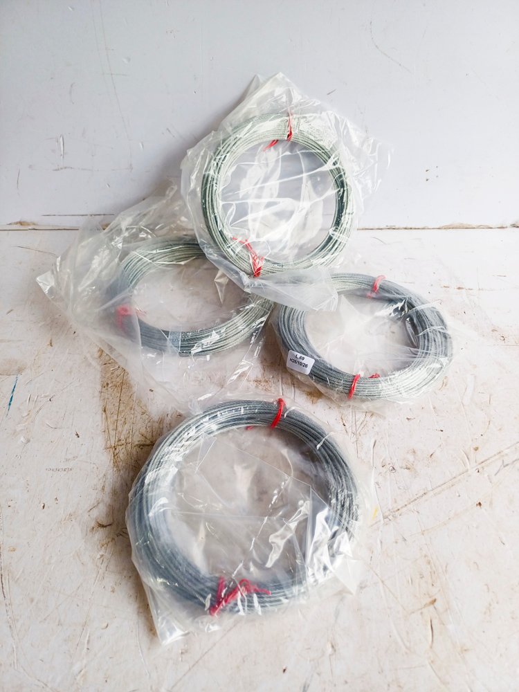 4 Rollos de Cable de Acero 25 Metros x 2 mm