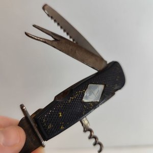 Cuchillo Multiuso Solingen Vintage con Grabado "CL" - imagen 3
