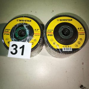 20 Discos Abrasivos Tipo Flap NORSTAR 4.5" Grano P100 y P80 - imagen 3