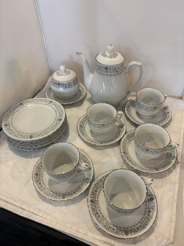 Juego de té chino en porcelana blanca - imagen 3