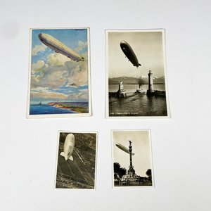 Lote anterior: Una posfarte y figuritas sobre zeppelin