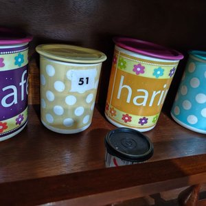 Set de 5 Recipientes Plásticos Decorados para Cocina - imagen 2