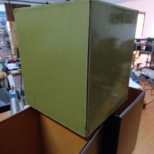 Papeleras de Cuero Marrón y Verde - imagen 2