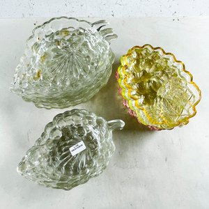 Lote de 15 Copetineros de Vidrio Transparente y Colores con Forma de Racimos - imagen 2
