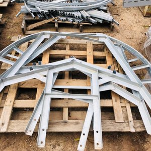 Lote de 3 Estructuras Curvas de Hierro Galvanizado - imagen 3