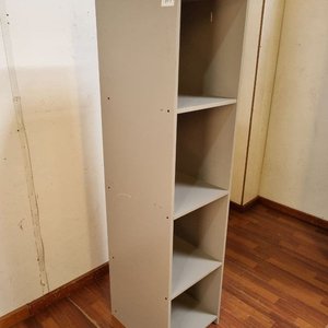 Estantería Gris con 4 Estantes y Orificio Pasacables (39x45x160 cm) - imagen 2