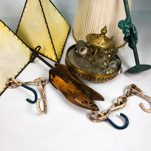 Lote de Candelabro, Aplique, Horma de Zapatero, Plafón y Lámpara de Sobremesa Vintage - imagen 5
