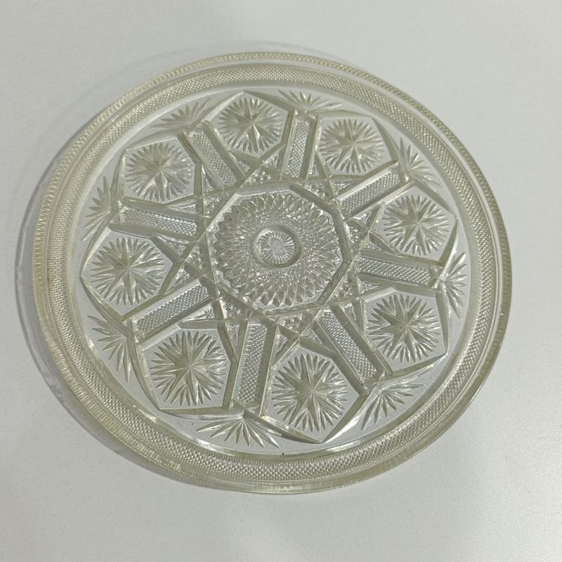 Bandeja Centro Cristal Tallado 24 cm Diámetro