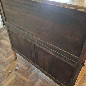 Cómoda Antigua Luis XVI con Tapa de Mármol y 5 Cajones - imagen 5