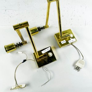 Par de Apliques Articulados Metálicos Dorados con Interruptor - imagen 2