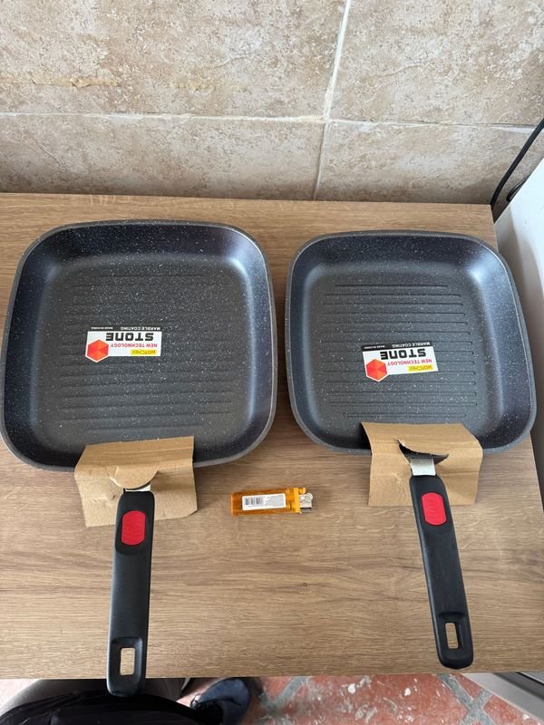 Set de 2 Planchas Parrilleras Antiadherentes "Stone"