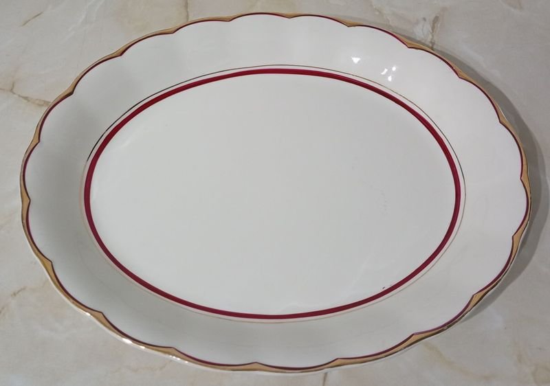 Fuente de Porcelana INGLESA; CREAMPETAL GRINDLEY - Plate con diseño floral - imagen 3