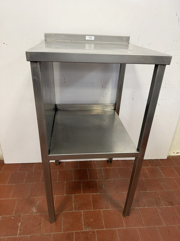 Mesada de Acero Inoxidable con Estante Inferior - 120x65x66 cm
