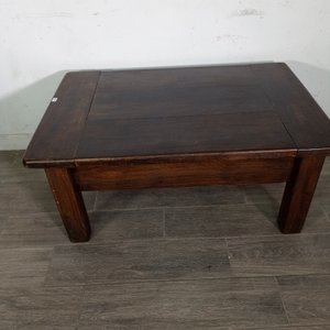 Mesa Ratona De Madera Oscura Con Cajón - imagen 6