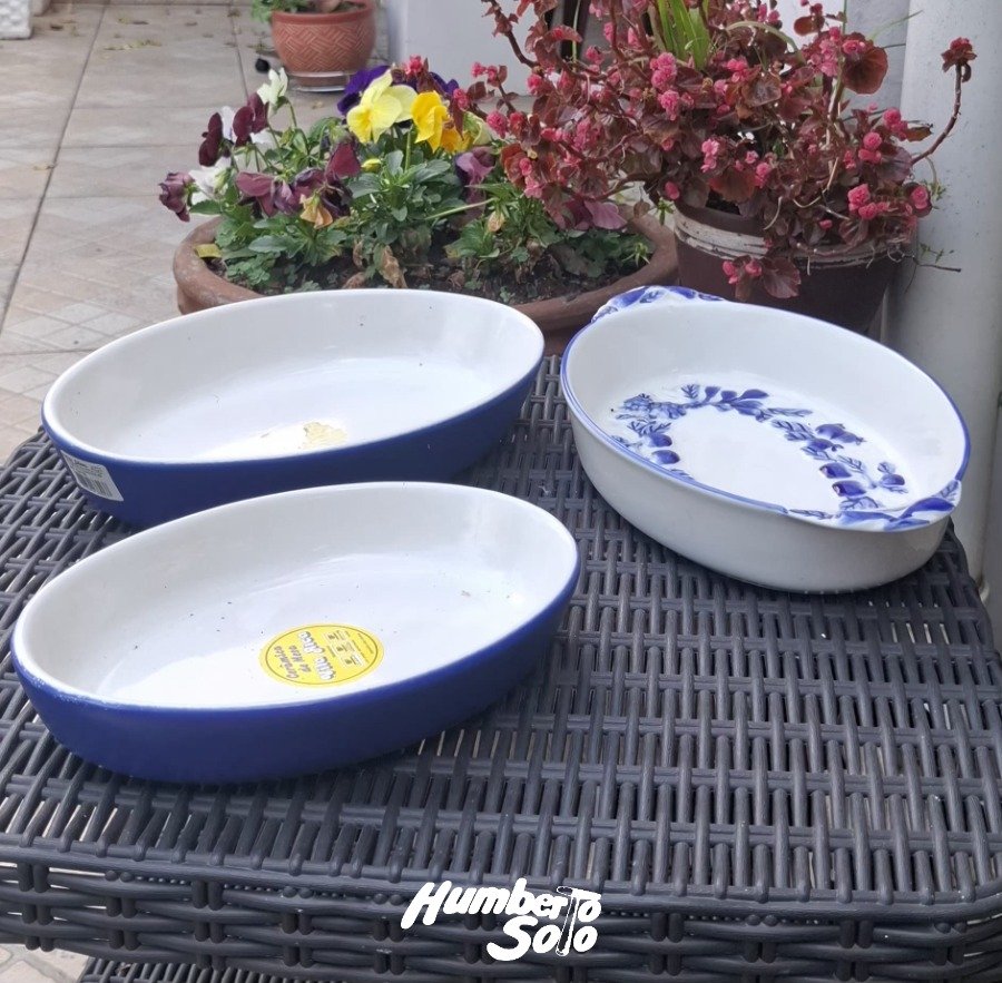 Lote 77 3 Fuentes de ceramica . 4x17 39x20 32x18