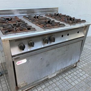 Cocina Industrial Acero Inoxidable 6 Hornallas con Horno - imagen 4