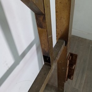 Respaldo y Piecera de Cama Antiguos en Bronce y Hierro con Detalles Florales - imagen 8