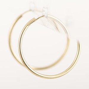 Par de Aros Argolla Oro 18k - 1.7 cm - imagen 2
