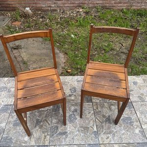 Juego de 2 Sillas de Madera Rústicas - imagen 2