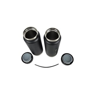 Set de 2 Botellas Térmicas Quechua Boca Ancha 25oz (739mL) Negras - imagen 2