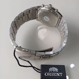 Reloj Orient Chronograph Acero Esfera Azul Taquímetro - imagen 7