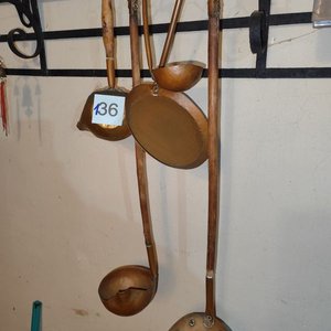 Juego de Cucharones y Espumadera de Cobre con Mangos de Madera - imagen 2