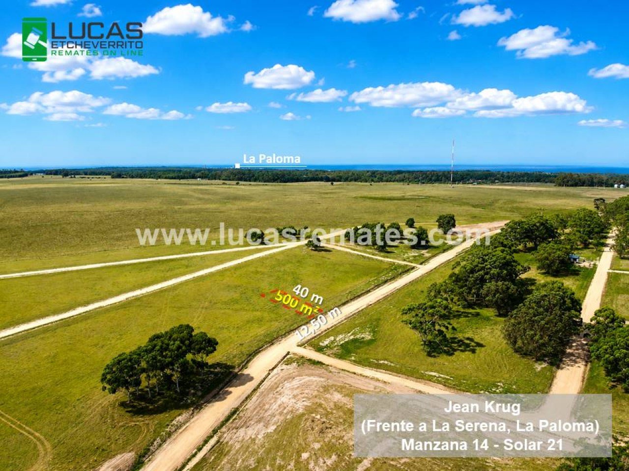 Terreno 500 m² en La Paloma, Rocha: Limpio y Mojonado