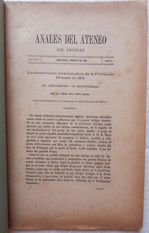 Revista Anales Del Ateneo Del Uruguay - Edición de 1886 - imagen 2