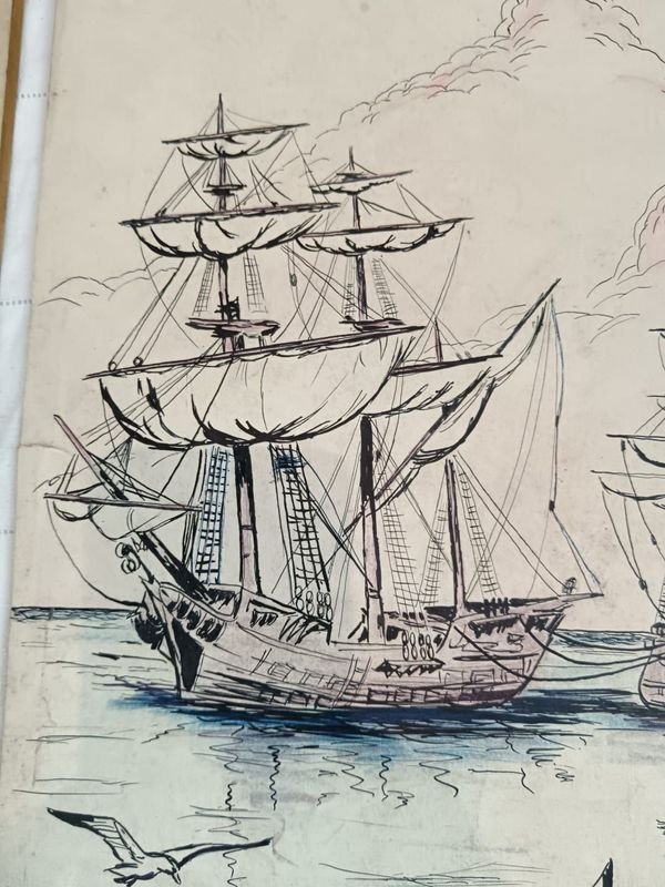 Dibujo de barco firmado por Edgar - imagen 4